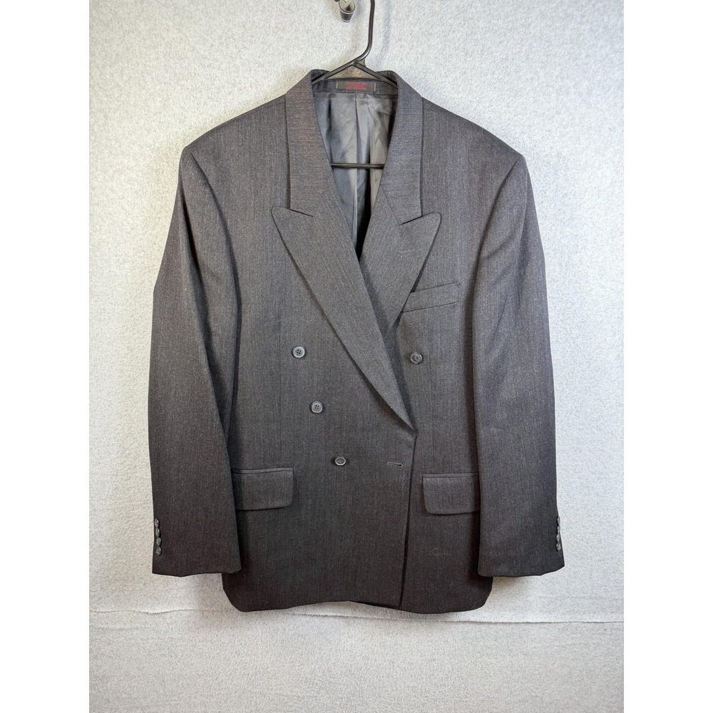 Andre Villard Blazer Mens 42 Gray Wool Double Breasted Suit Jacket‎ Poland